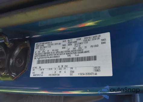 2018 Ford F-150 Xlt z USA, uszkodzony, nr VIN 1FTEW1EP9JKC09503